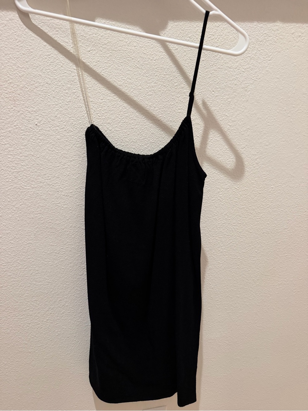 Kendall & Kylie Black One-Shoulder Slip Dress